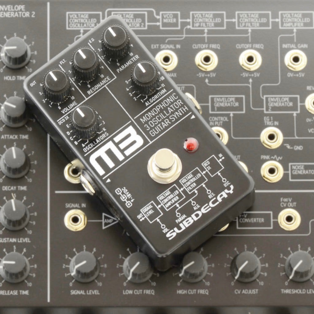M3 3 oscillator monophonic guitar synthesizer – Joe's Pedals