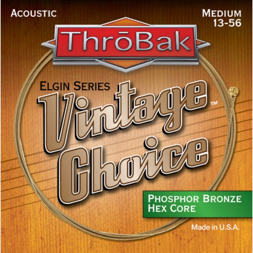 Phosphor Bronze Acoustic Guitar Strings, Hex Core.